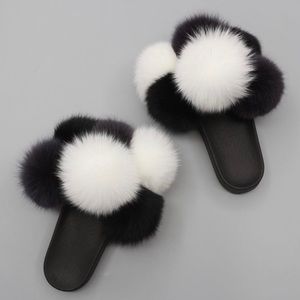 Mix Me pom fur slides